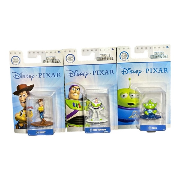 Nano Metalfigs  Disney Pixar Woody (DS8),  Buzz Lightyear (DS7) & Alien (DS19) - Picture 1 of 1
